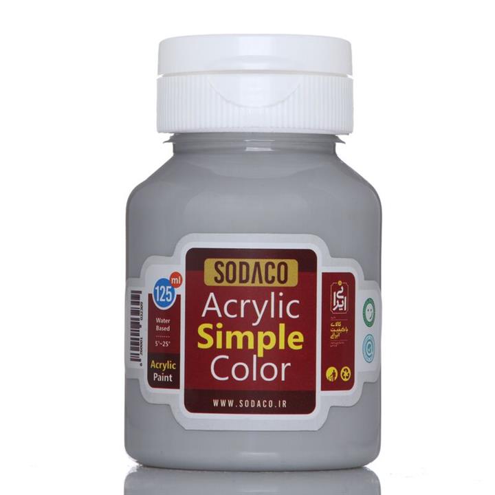 رنگ اکریلیک  ساده سوداکو 125 میل طوسی کدacrylic simple 2395